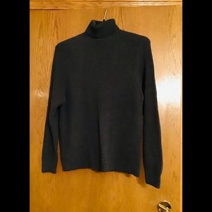 GAP Men’s Knit Sweater, medium size, machine washable, dark gray.